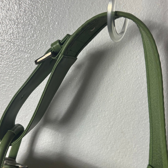 Bally Rare Canvas and Leather l Shoulder Bag Green and Beige with Logo print - Picture 6 of 12